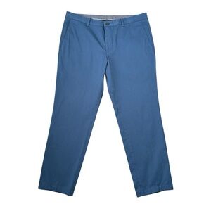 Hugo Boss Stanino 17-W Flat Front Cotton Chino Pants Mens Size IT 52 US 36 Blue